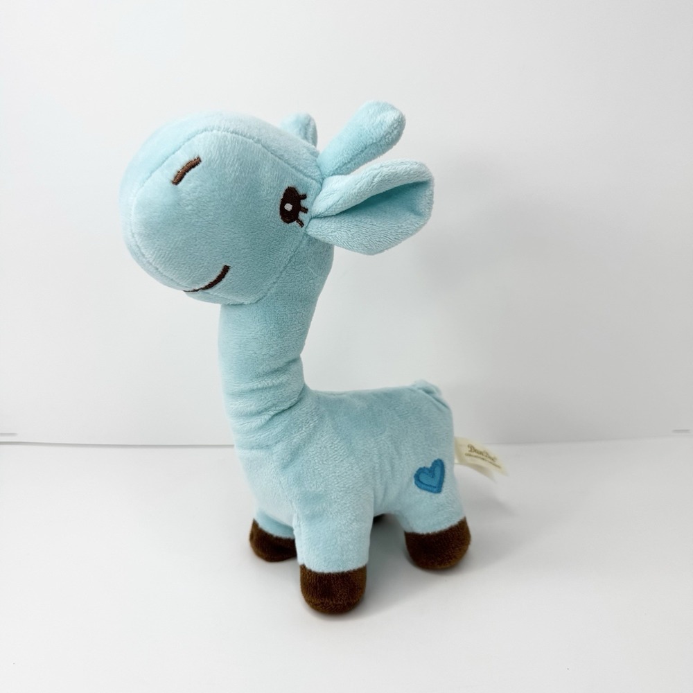 Dan Dee Collectors Choice Blue Brown Giraffe Plush 9" Stuffed Animal with Heart